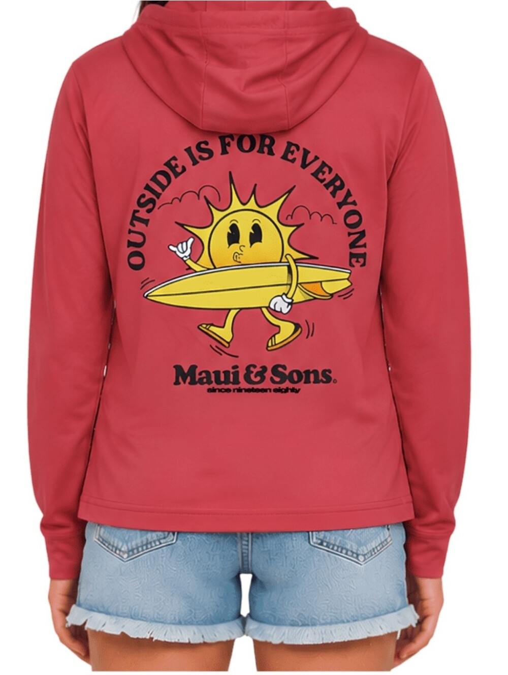 NWT! Maui And Sons Girls Coral Longsleeve 50+ UPF Protection Sun Shirt 10/12 - Picture 10 of 12